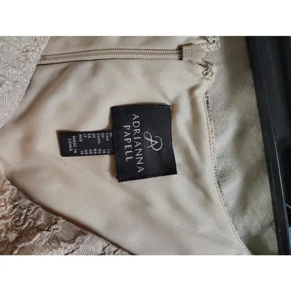 Adrianna Papell pastel water colour evening gown - Picture 2 of 5